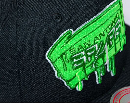 Kšiltovka Mitchell & Ness SLIME DRIP SNAPBACK HWC San Antonio Spurs Black
