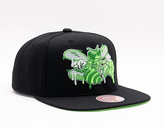 Kšiltovka Mitchell & Ness SLIME Drip NAPBACK HWC Charlotte Hornets Black