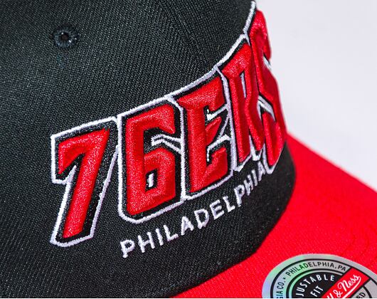 Kšiltovka Mitchell & Ness SHREDDER STRETCH SNAPBACK HWC Philadelphia 76Ers Black