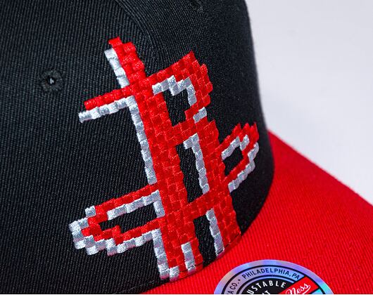 Kšiltovka Mitchell & Ness 8 Bit XL Classic Red Houston Rockets Black