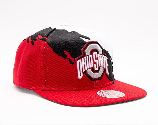 Kšiltovka Mitchell & Ness PAINTBRUSH SNAPBACK Ohio State White / Red