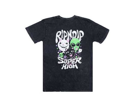 Triko Rip & Dip Super High Tee Black Mineral Wash