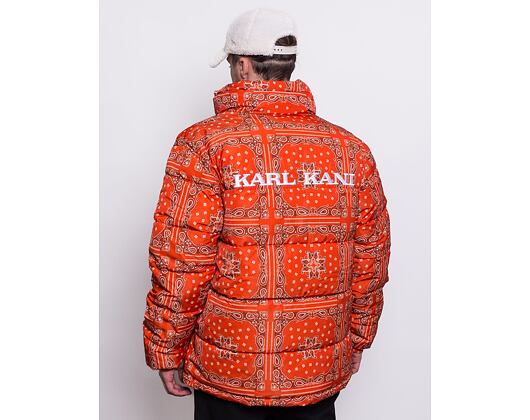 Bunda Karl Kani OG Paisley Puffer Jacket dark orange/white/black