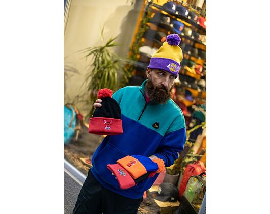 Kulich Mitchell & Ness Los Angeles Lakers Two Tone Pom Beanie HWC Yellow
