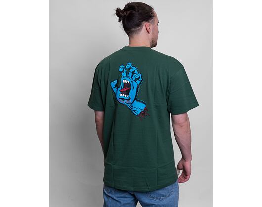 Triko Santa Cruz Screaming Hand Chest T-Shirt Cedar