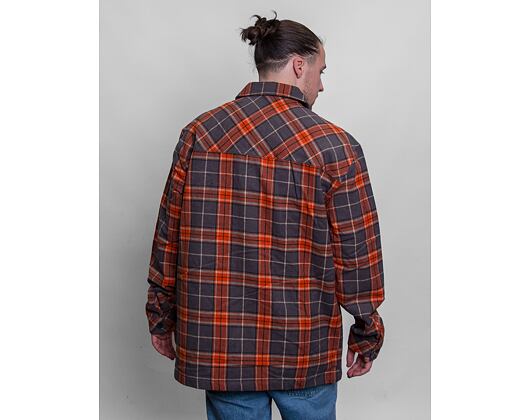 Košile Karl Kani Chest Signature Heavy Flannel Overshirt cognac