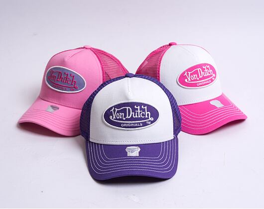 Kšiltovka Von Dutch Boston Trucker Cotton Twill White/Purple