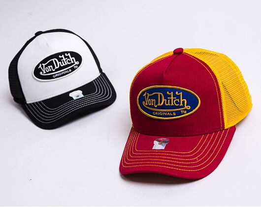 Kšiltovka Von Dutch Boston Trucker Cotton Twill Red/Yellow