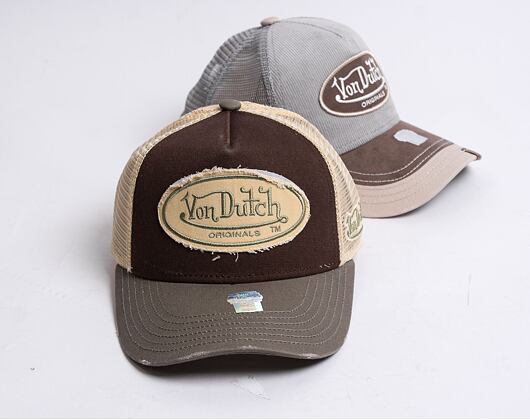 Kšiltovka Von Dutch Ody Trucker Cotton Twill Brown/Tan