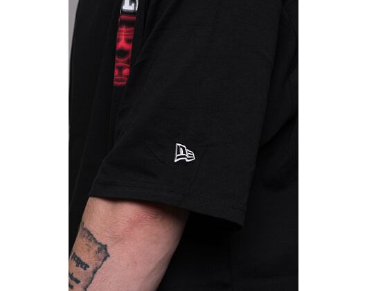 Triko New Era NBA Oversized Back Print Neon Tee Chicago Bulls Black/Red