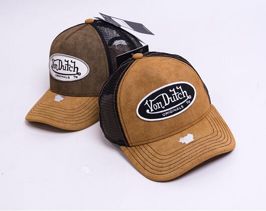 Kšiltovka Von Dutch Boston Trucker Imi Suede Brown/Black