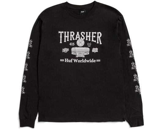 Triko HUF × Thrasher Monteray Longsleeve Black