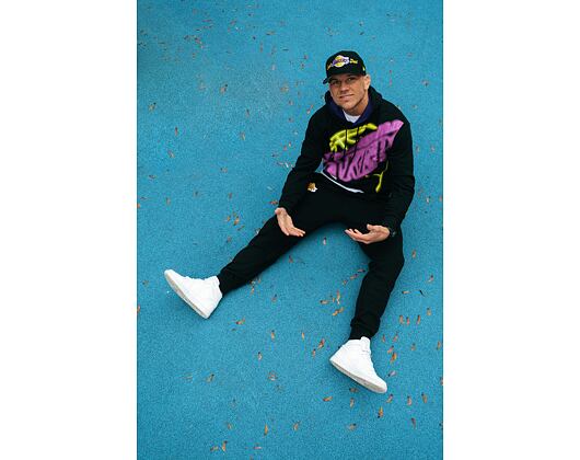 Tepláky New Era NBA Panel Joggerss Los Angeles Lakers Black/Purple