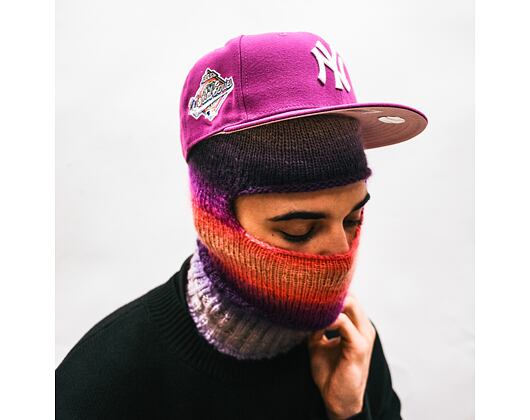 Custom made pletená Balaclava kukla - Funky Rainbow
