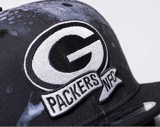 Kšiltovka New Era 9FIFTY NFL22 Sideline "Ink Dye" Green Bay Packers Black / White
