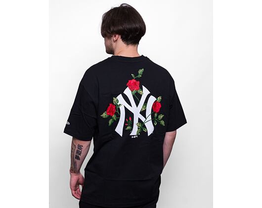 Triko New Era MLB Floral Graphic Flowers Oversized Tee New York Yankees Black / Optic White