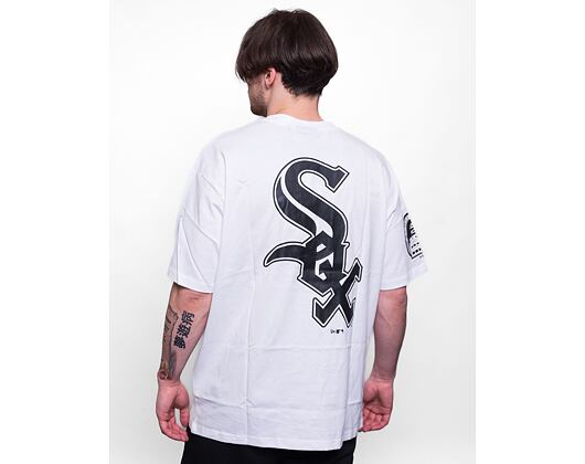 Triko New Era Heritage Back Print Oversized Tee Chicago White Sox Optic White / Black