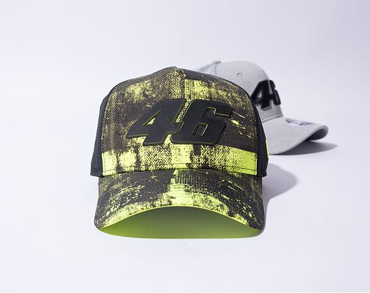 Kšiltovka New Era 9FORTY Aframe All-Over-Print VR46 Black / Upright Yellow