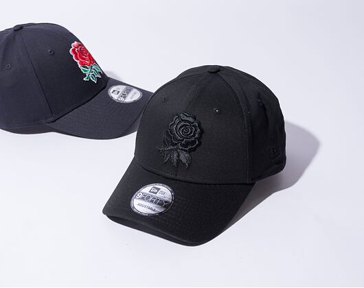 Kšiltovka New Era 9FORTY Essential Black on Black Rugby Football Union Black