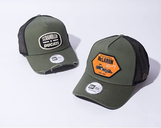 Kšiltovka New Era 9FORTY A-Frame Trucker Scrambler Ducati New Olive