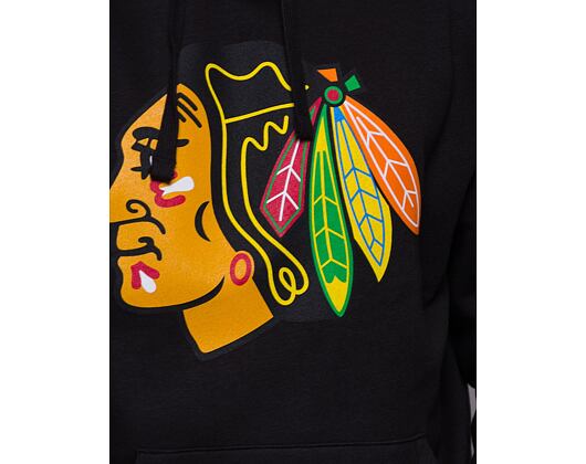 Mikina Mitchell & Ness NHL Team Logo Hoody Chicago Blackhawks Black