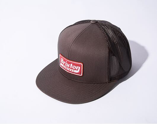 Kšiltovka Brixton Steadfast HP Mesh Cap Dark Earth / Burnt Red