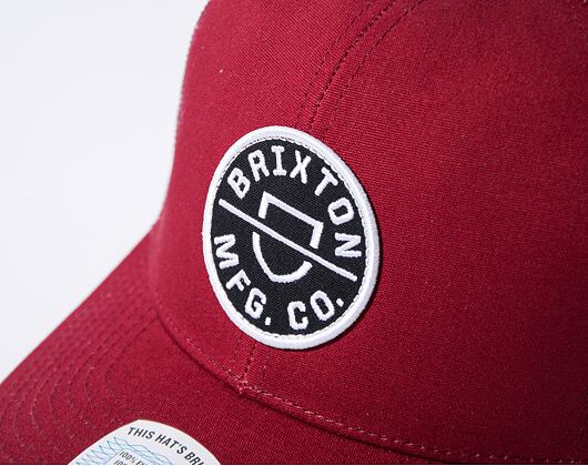 Kšiltovka Brixton Crest X MP Mesh Cap Burgundy