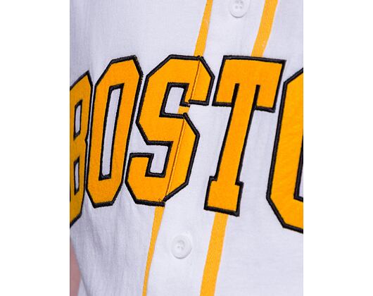 Dres Mitchell & Ness Practice Day Button Front Jersey BOSTON BRUINS White