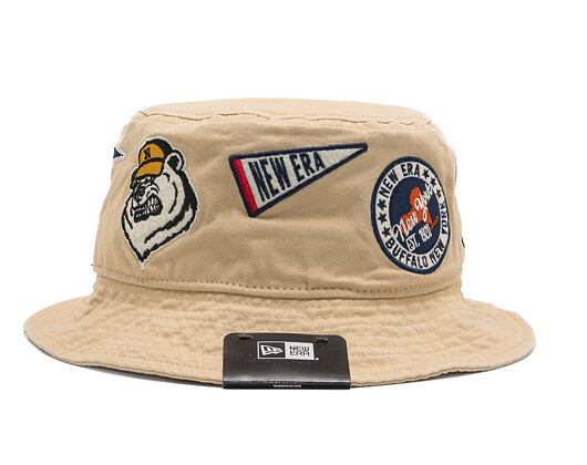 Klobouk New Era Heritage All Over Patch Bucket Oat Milk