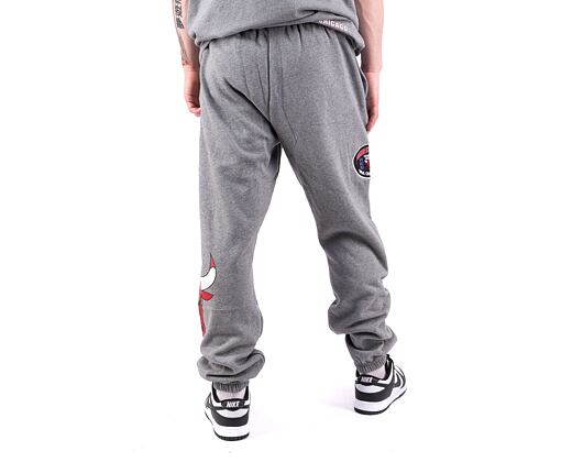 Tepláky Mitchell & Ness NBA M&N CITY COLLECTION FLEECE PANT BULLS Grey Heather