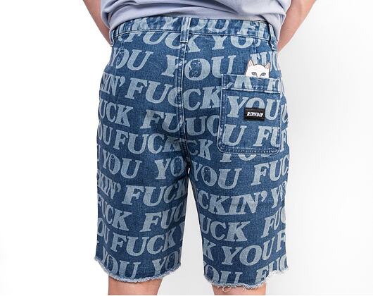 Kraťasy RIP N DIP Fuckin Fuck Denim Shorts Medium Wash
