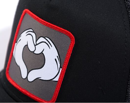 Kšiltovka Capslab Mickey Mouse - Heart Trucker Black