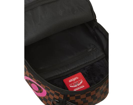 Batoh Sprayground Pink Drip Brown Check DLX Backpack