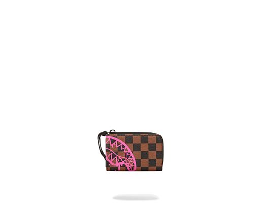 Peněženka Sprayground Pink Drip Brown Check Wallet