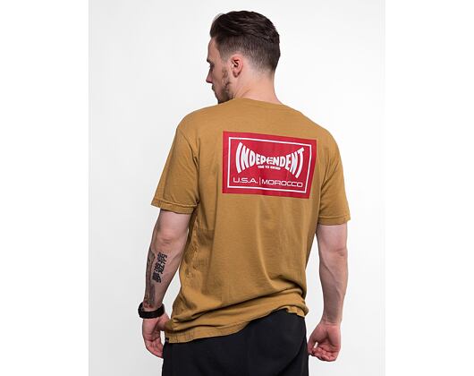 Triko ETNIES × Independent Wash Tee Tobacco