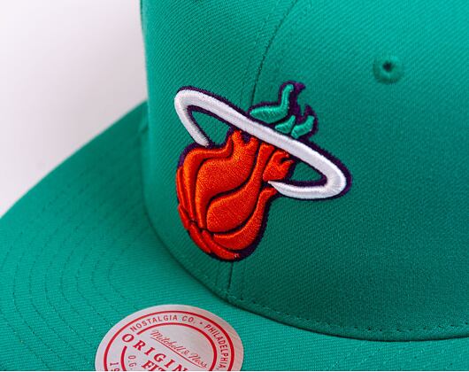 Kšiltovka Mitchell & Ness NBA Desert Green Snapback Miami Heat Teal
