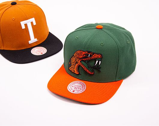 Kšiltovka Mitchell & Ness NCAA Team 2 Tone 2.0 Snapback Florida A&M University Green / Orange