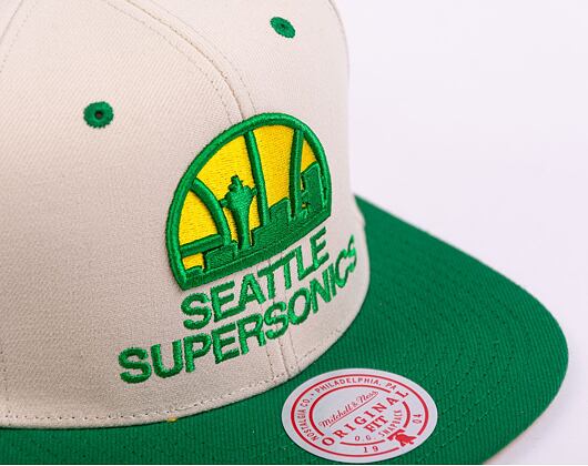 Kšiltovka Mitchell & Ness NBA Sail 2 Tone Snapback Hwc Seattle Supersonics Off White