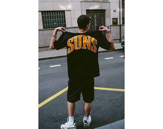 Triko New Era NBA Infill Logo Oversized Tee Phoenix Suns Black / New Orchid