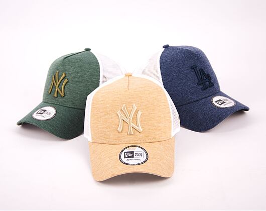Kšiltovka New Era 9FORTY A-Frame Trucker MLB Jersey Essential Trucker New York Yankees Stone
