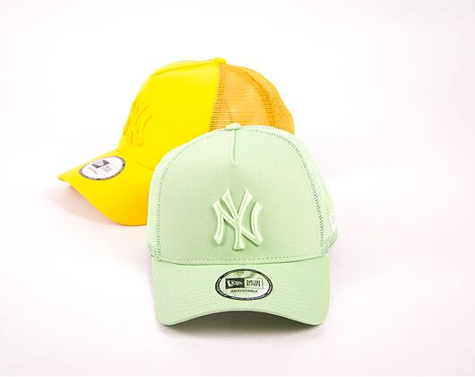 Kšiltovka New Era 9FORTY A-Frame Trucker MLB Tonal Mesh New York Yankees Bright Green