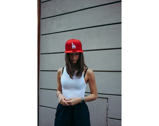 Kšiltovka New Era 59FIFTY MLB Basic Los Angeles Dodgers - Scarlet / White