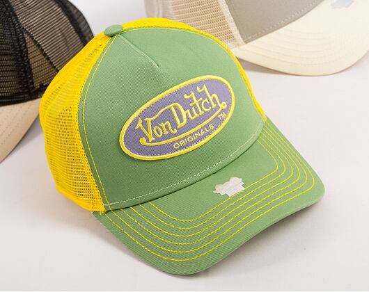Kšiltovka Von Dutch Trucker Boston Green/Yellow