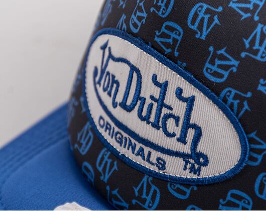 Kšiltovka Von Dutch Trucker Tampa Foam Black Aop/Blue