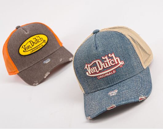 Kšiltovka Von Dutch Trucker Fargo Cotton Denim Denim/Sand
