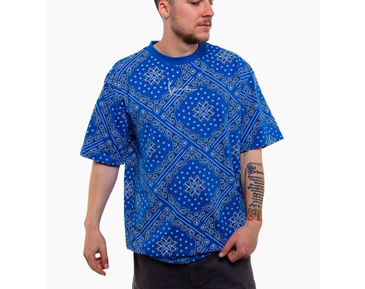 Triko Karl Kani Small Signature Paisley Tee blue/black/white