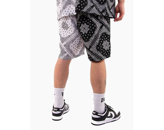 Kraťasy Karl Kani Small Signature Paisley Block Resort Shorts black/white