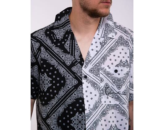 Košile Karl Kani Chest Signature Paisley Block Resort Shirt black/white