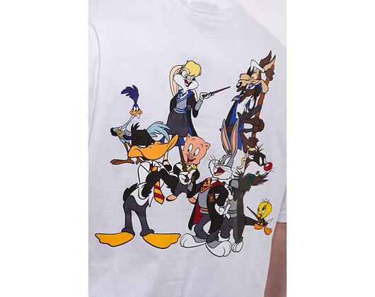 Triko New Era Looney Tunes × Harry Potter Line Up Oversized Tee White