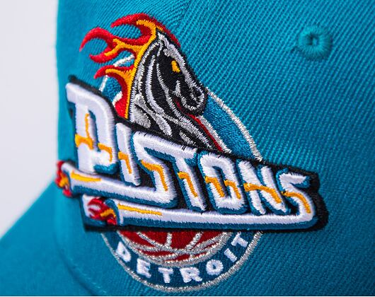 Kšiltovka Mitchell & Ness Detroit Pistons Team Ground 2.0 Stretch Snapback HWC Teal